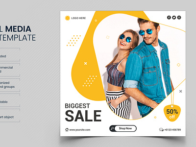 Social Media Post Template Design animation branding cmyk flyer design design food ads graphic icon illustration ofset printing ofset printing flyer design