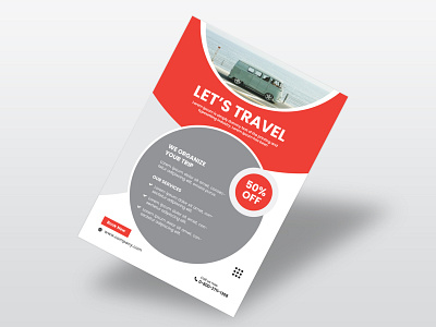 Travel flyer template design