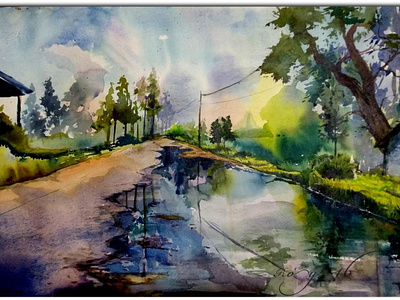 watercolor on paper illustration painting watercolor
