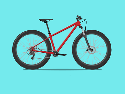 Been wanting a mountain bike lately. cycling draw illustrator mountain bike red vector