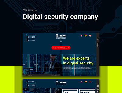 Web design for digital security company app branding digital security ui ux web web design