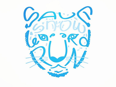Save snow leopard run design halfmarathon logo marathon runlogo snowleopard