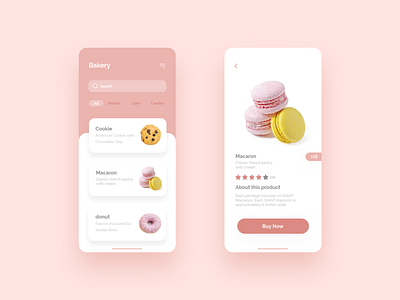 Bakery App UI concept. adobe illustrator adobe xd adobexd app design bakery button design design interaction ui uidesign ux