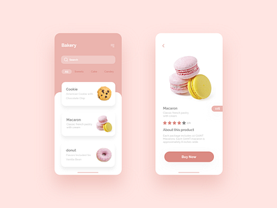 Bakery App UI concept.