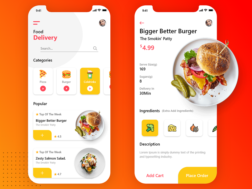 Burger App designs, themes, templates and downloadable graphic elements ...