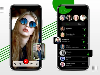 Video Chat App app chat app message app social media app uidesign video app videochat