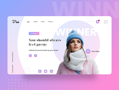 Pinky Cloth Web cap clean cloth clothes clothing clothing brand clothing design concept ecommerce ecommerce design ecommerce shop ecommerce website fashion heat letest tshirt ui ux webdesign winner