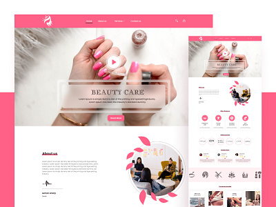 Beauty Parlour Website 3d animation branding graphic design logo motion graphics ui