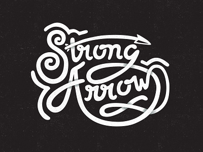 Strong Arrow arrow calligraphy handletter jewelry lettering logo script