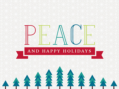 Peace and Happy Holidays card christmas email geometric happy holiday holidays nature outdoor peace ribbon tree