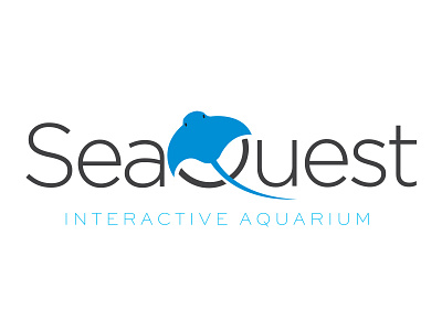 Interactive Aquarium Logo aqua aquarium design fish kid logo ocean ray sea water