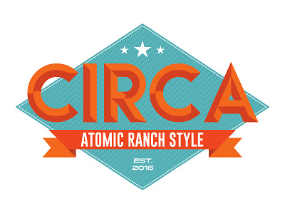 Circa logo business furniture logo ranch refinishing retro shape typography vintage