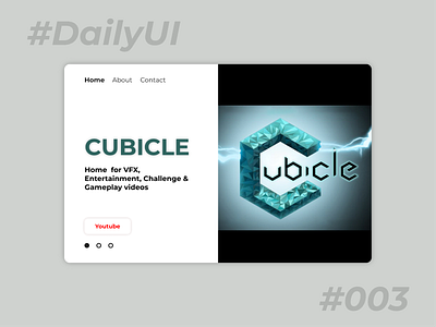 DailyUI #003 Landing Page 003 dailyui design graphic design graphiks graphiksdeign landing page minimal ui ui design uiux vfx website webui
