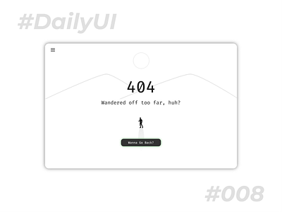 DailyUI #008 404 Page
