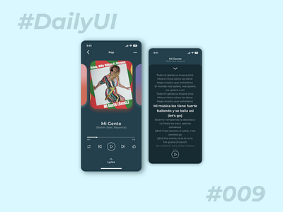 DailyUI #009 Music Player dailyui design graphic design graphiks graphiksdeign minimal mobile application mobile ui music music player music ui ui ui design uiux user interface