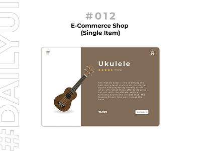 DailyUI #012 E-Commerce Shop