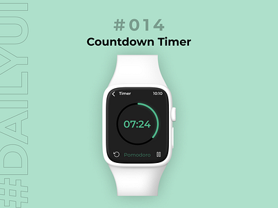 DailyUI #014 Countdown Timer applewatch countdown countdown timer dailyui dailyuichallenge day14 design graphic design graphiks graphiksdeign minimal timer ui watchui