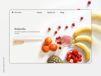 DailyUI #026 Subscribe dailyui day26 design designfeed figma food fooddesign graphiks graphiksdeign minimal newsletter subscribe ui uidesign web design webui