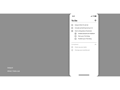 DailyUI #042 ToDo List appdesign appui dailyui day42 figma minimal modern planning soothing todo todolist ui ui design user interface