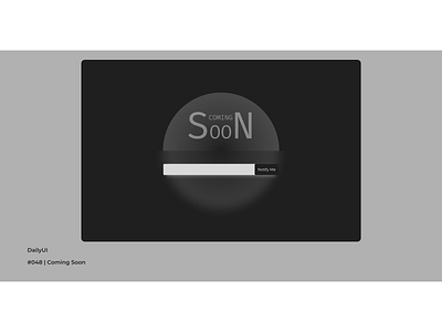 DailyUI #048 Coming Soon