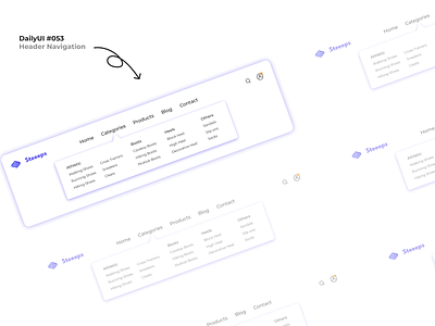 DailyUI #053 Header Navigation