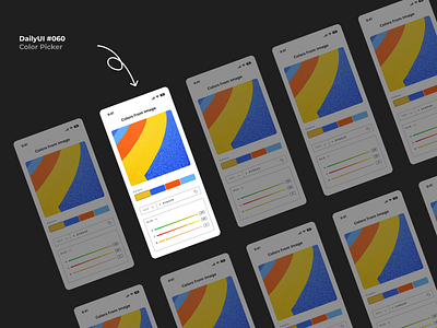 DailyUI #060 Color Picker appui color picker dailyui day60 figma graphiks graphiksdeign minimal mobileui ui