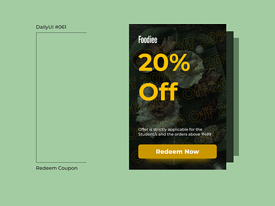 DailyUI #061 Redeem Coupon dailyui day61 ecommerce figma graphiks graphiksdeign minimal offer redeem coupon uidesign web design webui