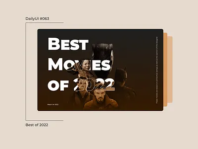 DailyUI #063 Best of 2022 best movies of 2022 best of best of 2022 dailyui day63 figma graphiks graphiksdeign minimal poster thumbnail ui design