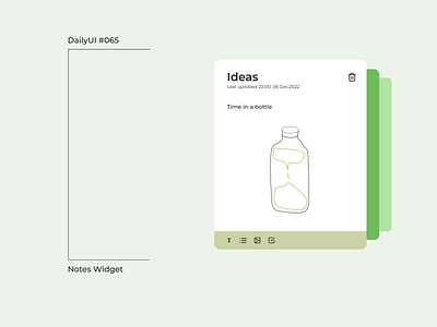 DailyUI #065 Notes Widget