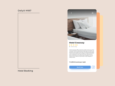 DailyUI #067 Hotel Booking bangaloredesigner dailyui day67 figma graphiks graphiksdeign hotel booking minimal mobileui ui design