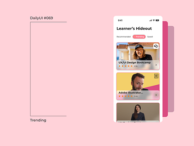 DailyUI #069 Trending dailyui day69 figma graphiks graphiksdeign minimal mobileui trending trendingpage uidesign