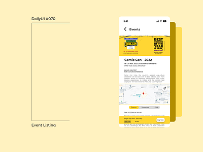 DailyUI #070 Event Listing bangaloredesiger dailyui day70 event listing figma graphiks graphiksdeign minimal mobileui ui design