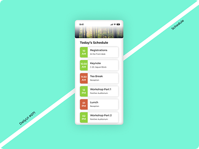 DailyUI #071 Schedule dailyui day71 figma graphiks graphiksdeign minimal mobileui schedule ui design