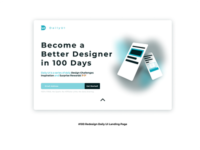 DailyUI #100 Redesign Daily UI Landing Page