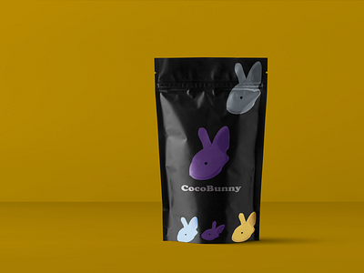 CocoBunny branding bunny chocolate chocolate packaging design illustration logo package package mockup packaging typography vector