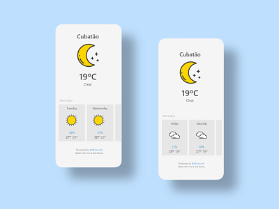 Weather App app design ui ux web website