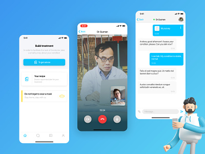 Mobile app for communication with a doctor