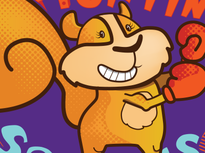 FightingSquirrels T-Shirt character design illustration