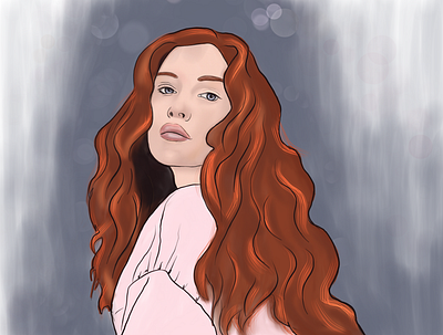 Beautiful Redhead illustraion illustration illustration art ipad pro procreate