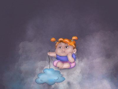 Clouds design illustration ipad pro kids illustration procreate