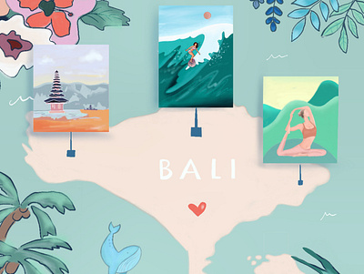 Bali Map artwork bali design digital art digital illustration illustration indonesia ipad pro map maps procreate vacation