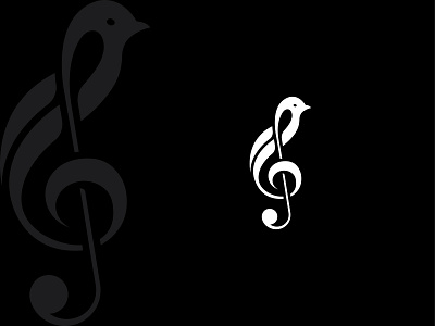 Bird And Music Note Logo bird logo branding clef clef note design icon illustration logo logodesign logoforsale logoground logotype morden music note premade logo ready made logo sale symbol typogaphy unused logo