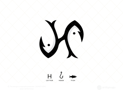 Letter H Logo Design For Sale Stunning Hook Logo - Lobotz LTD