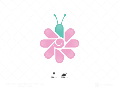 Nail + Snail Logo for Sale