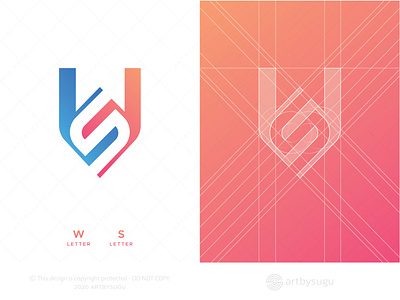 Letter WS Or SW Logo for sale branding design icon illustration lettermark logo logodesign logoforsale logoground logotype morden premade logo ready made logo symbol unused logo vector ws