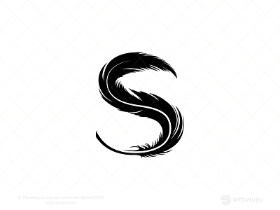 Letter S Feather Logo for Sale branding design icon illustration letter s logo logodesign logoforsale logoground logotype morden premade logo ready made logo s logo s mark symbol unused logo vector