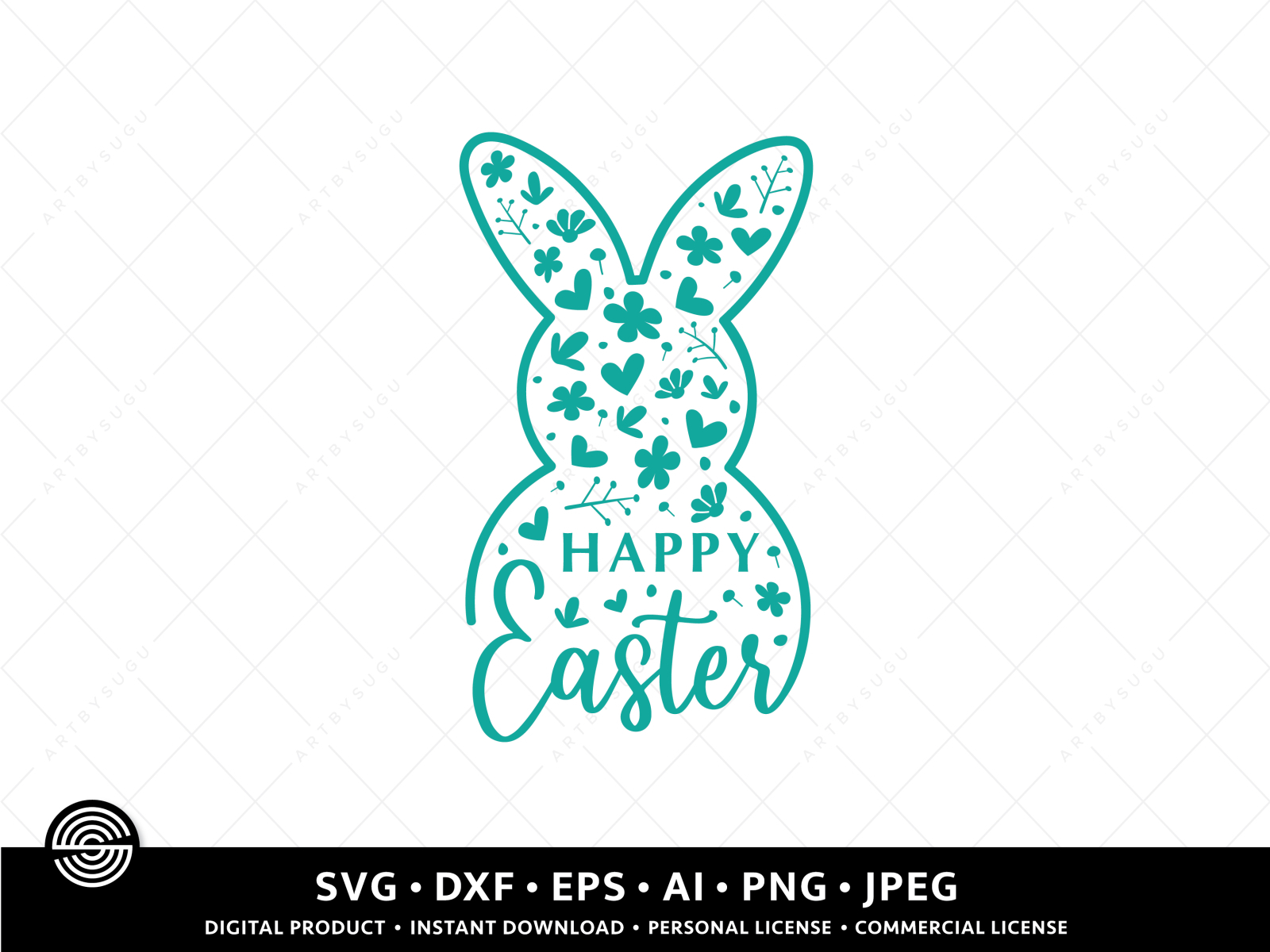 Happy Easter svg | Easter Bunny svg | SVG PNG Silhouette Cricut by  artbysugu on Dribbble