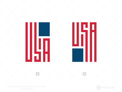 USA Flag Monogram SVG