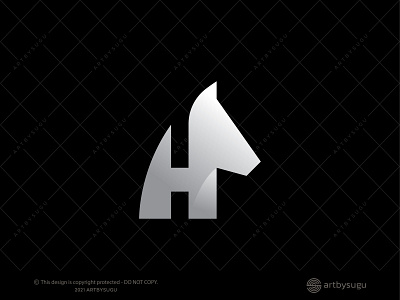 Letter H Horse Logo for sale