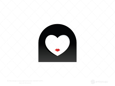 Beautiful Girl Heart Logo for Sale